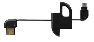 PACK OF 2: Keychain Micro to USB Charge & Data Sync Cables