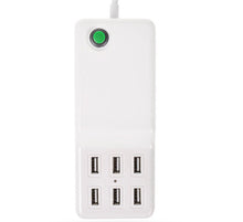 6-Port Rapid Portable USB Desktop Charging Station 12A 60W in White