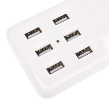 6-Port Rapid Portable USB Desktop Charging Station 12A 60W in White