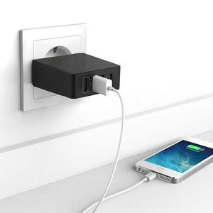 iTD Gear Universal 4-Port USB Super Fast Desktop Home Charger in Black