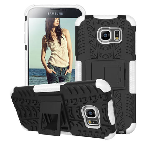 Samsung Galaxy S6 2in1 Stand Case in White