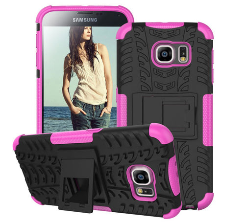 Samsung Galaxy S6 2in1 Stand Case in Pink
