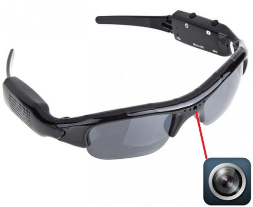 iTD Gear Spy Cam Sunglasses in Black