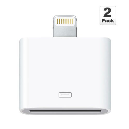 2 PACK: 30 Pin to 8-Pin Adapter for iPad 4/Mini/Air & iPhone 5/5S