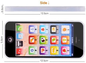 Toy iPhone w/8 Puzzles, LED Lights & Rechargeable Battery