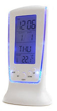 LED Alarm Clock with Blue Backlight Electronic Calendar & Thermometer