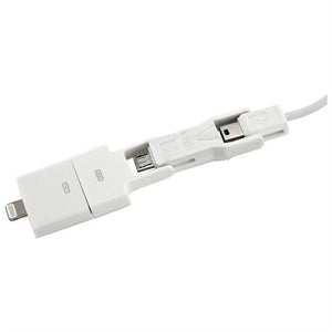 4-in-1 USB to 30 PIN to MINI MICRO USB to 8 PIN Charge & Sync Data Cable Adapter