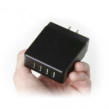 iTD Gear Universal 4-Port USB Super Fast Desktop Home Charger in Black