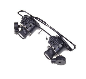Binocular Magnifier 20x Glasses with LED Light - High Quality
