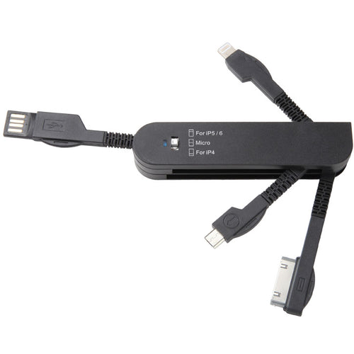 Multi function Swiss Style 4in1-USB Data Sync & Charger Cable 8Pin/30Pin/Micro USB