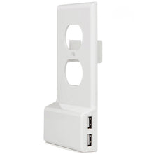 Outlet Wall Plate Cover w/Dual High Speed USB Chargers - Easy Install