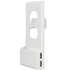 Outlet Wall Plate Cover w/Dual High Speed USB Chargers - Easy Install
