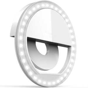 Portable LED Selfie Ring Fill Light for Phone Cameras iPads Tablets Etc.