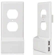 Outlet Wall Plate Cover w/Dual High Speed USB Chargers - Easy Install