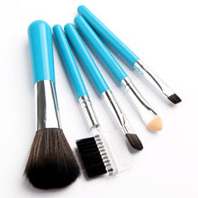 High Quality 5 Piece Makeup Brush Set in Blue