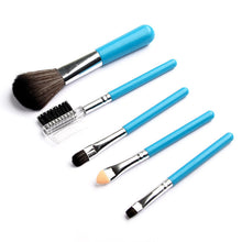 High Quality 5 Piece Makeup Brush Set in Blue