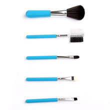 High Quality 5 Piece Makeup Brush Set in Blue