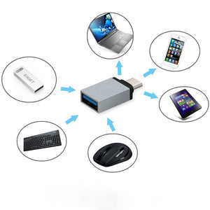 Type-C to USB-A Female Mini OTG Host Adapter Converter