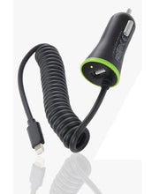 iTD Gear 3.4A Fast Car Charger with Coiled 8 Pin Cable