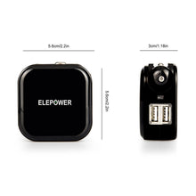 Baytek 2 in 1 Car & Home Charger w 2 USB Charging Ports (AC & DC) in Black