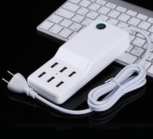 6-Port Rapid Portable USB Desktop Charging Station 12A 60W in White
