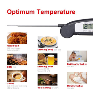 Baytek Digital Instant Read Cooking Thermometer in Black