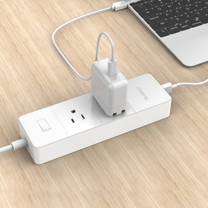 Orico 2 Outlets Power Strip Surge Protector with 4 USB Ports in 5 Feet Power Cord