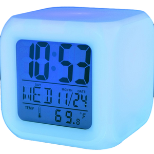 iTD Gear 7 Color LED Digital Alarm Clock w/Temperature