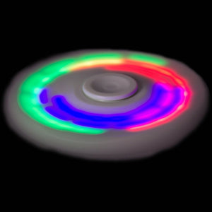 2 Pack: Black LED Light Fidget Tri Spinner Focus Toys ABS Finger Ball For Kids and Adult