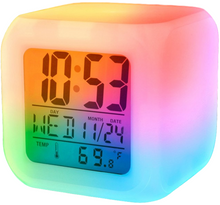 iTD Gear 7 Color LED Digital Alarm Clock w/Temperature