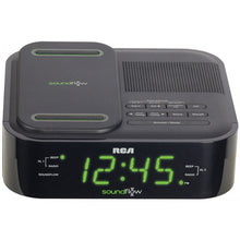 RCA Clock Radio with Soundflow Wireless Audio Speaker and USB Charging