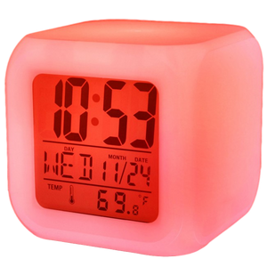 iTD Gear 7 Color LED Digital Alarm Clock w/Temperature