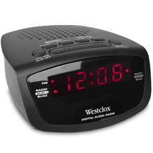Westclox 80209 AM/FM Dual Alarm Clock Radio with Digital Tuning in Black