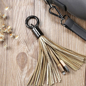 Keychain Tassel to USB Charge and Sync Cable