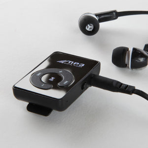 MP3 Player w/SD Card Expansion Slot & Mirror Front in Black