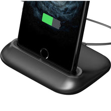 Desktop Charging Dock Station Docking Charger USB Cable For Cell Phone in Black