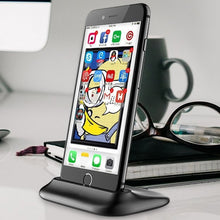 Desktop Charging Dock Station Docking Charger USB Cable For Cell Phone in Black