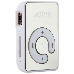 MP3 Player w/SD Card Expansion Slot & Mirror Front in White