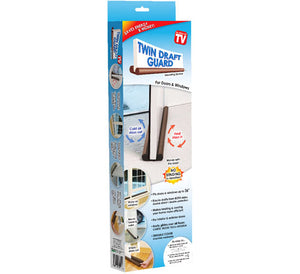 2 Pack of Twin Draft Blockers - Keep In The Heat / Air