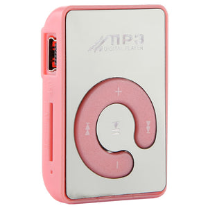 MP3 Player w/SD Card Expansion Slot & Mirror Front in Pink