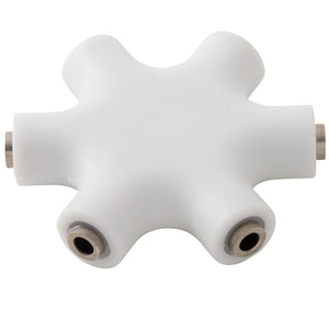 5 Port Multi AUX/Headphone Splitter in White