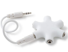5 Port Multi AUX/Headphone Splitter in White