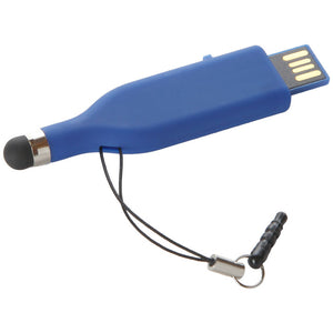 8GB Dual Purpose USB Flash Drive with Stylus Pen in Blue
