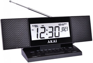 Akai Stereo Alarm Clock Radio in Black (CEU1300 Autoset FM PLL )
