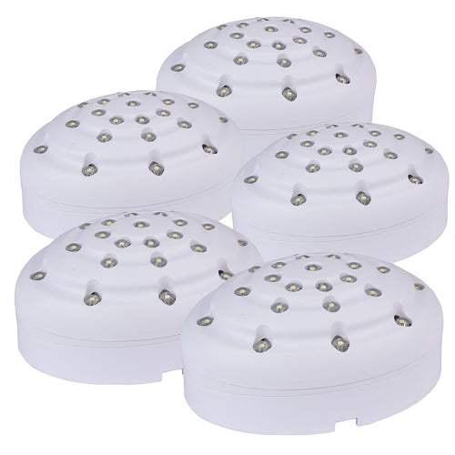 AmerTac Amerelle LED Accent Puck Lighting Kit with 5 LED Lamps in White
