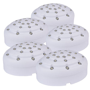 AmerTac Amerelle LED Accent Puck Lighting Kit with 5 LED Lamps in White