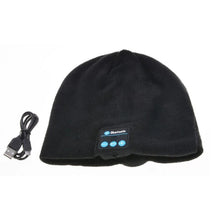Wireless Bluetooth Beanie Hat with Built-In Headphones in Black