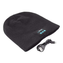 Wireless Bluetooth Beanie Hat with Built-In Headphones in Black