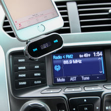 Car FM Transmitter with Bright Blue LCD Display for iPhone