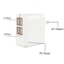 Universal CR-021 4-Port USB Wall Charger in White